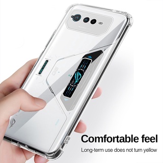 เคสโทรศัพท์ ชนิดซิลิโคน TPU แบบนิ่ม สีโปร่งใส คุณภาพสูง กันกระแทก สำหรับ Asus ROG Phone 6 5s 5 2 3 II ZS660KL เคส ROG Phone6