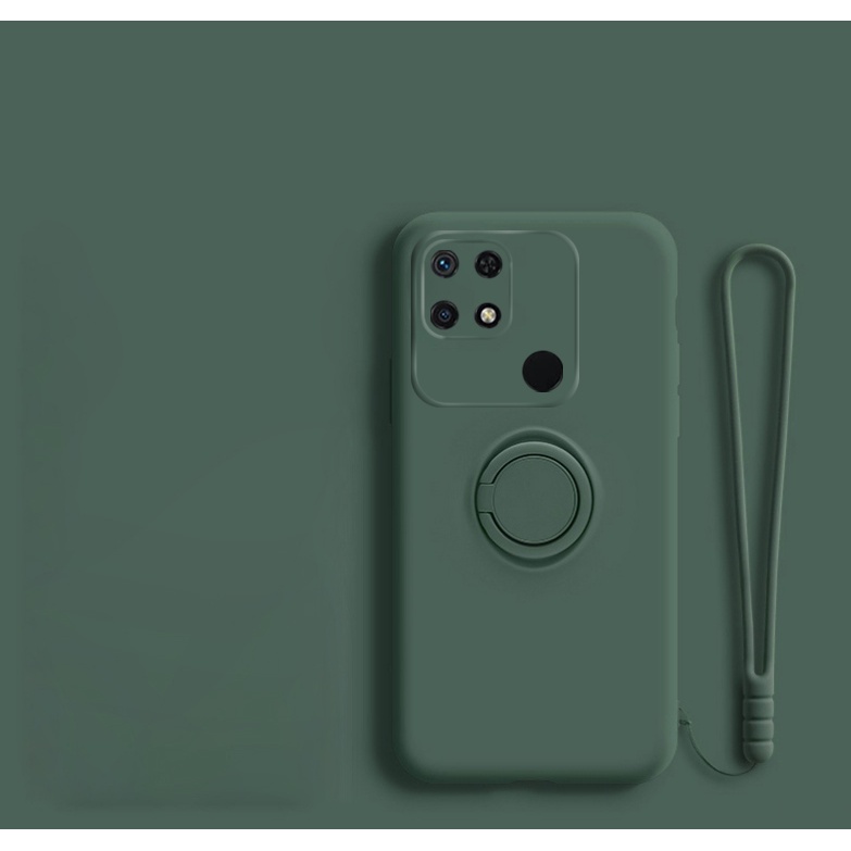 เคสซิลิโคนนิ่ม-แม่เหล็ก-พร้อมแหวนขาตั้ง-สําหรับ-xiaomi-redmi-10c