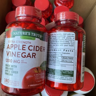 Natures Truth Apple Cider Vinegar 1200 mg มี2ขนาด 180เม็ดและ60เม็ด (exp:11/23)