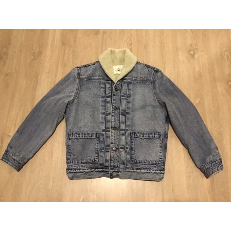 Levi's Made & Crafted Shawl Collar Sherpa Trucker Denim Jacket