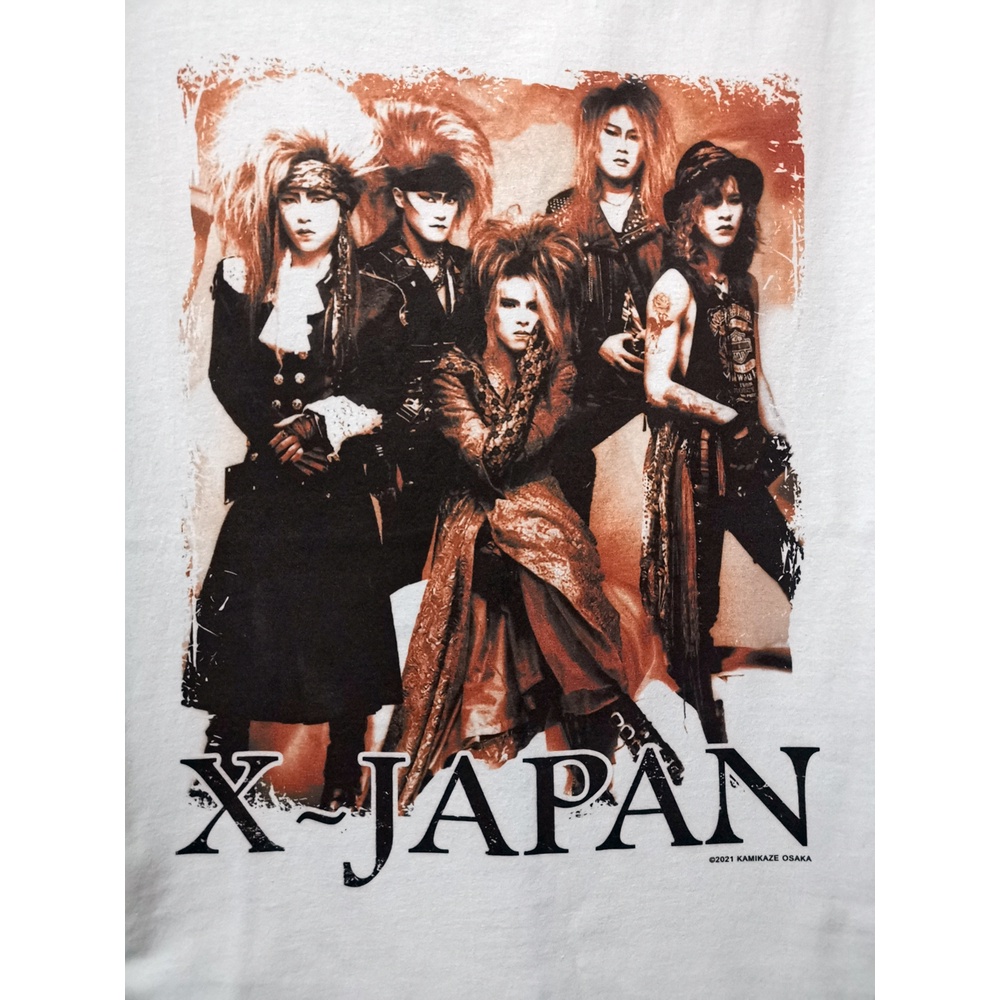 2022-ผ้าฝ้ายคอกลมเสื้อวงนำเข้า-x-japan-yoshiki-hide-glam-metal-kiss-guns-n-roses-metallica-ac-dc-style-vintage-t-shirtf