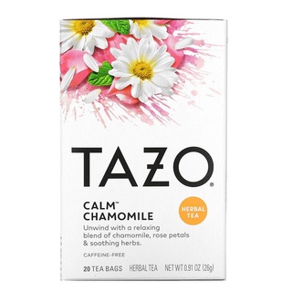 [แยกซอง/ยกกล่อง] Tazo Teas, Herbal Tea, Calm Chamomile, Caffeine-Free