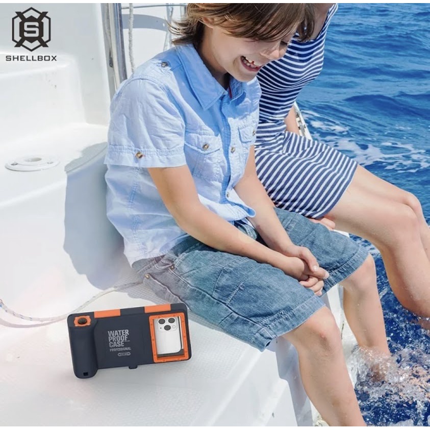 ของแท้100% เคสกันน้ำ SHELLBOX Waterproof Diving Case 49ft Underwater ...