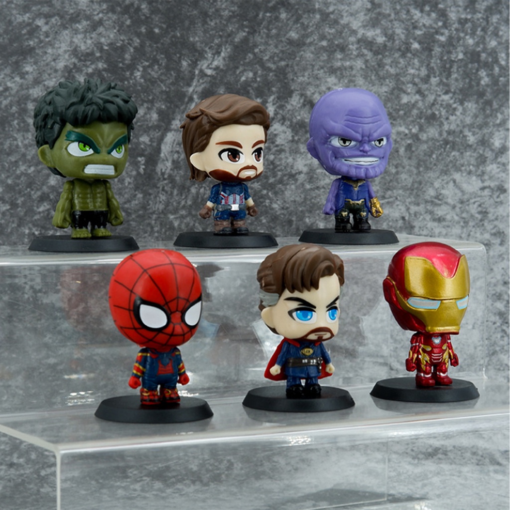 โมเดลฟิกเกอร์-super-hero-slingular-dr-dc-ตุ๊กตากัปตันอเมริกา-the-hulk-destroy-the-bully-spiderman-ironman