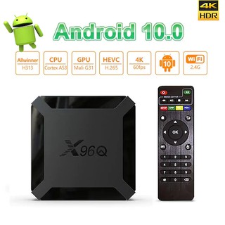 สินค้า X96Q Android 10 Smart tv box 2020 TvBox Allwinner H313 Quad Core 4K 60fps 2.4G Wifi Google Player Youtube