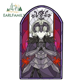 Earlfamily สติกเกอร์ไวนิล กันน้ํา กันรอยขีดข่วน ลายอนิเมะ Fate Zero Jeanne DArc 13 ซม. สําหรับตกแต่งรถยนต์