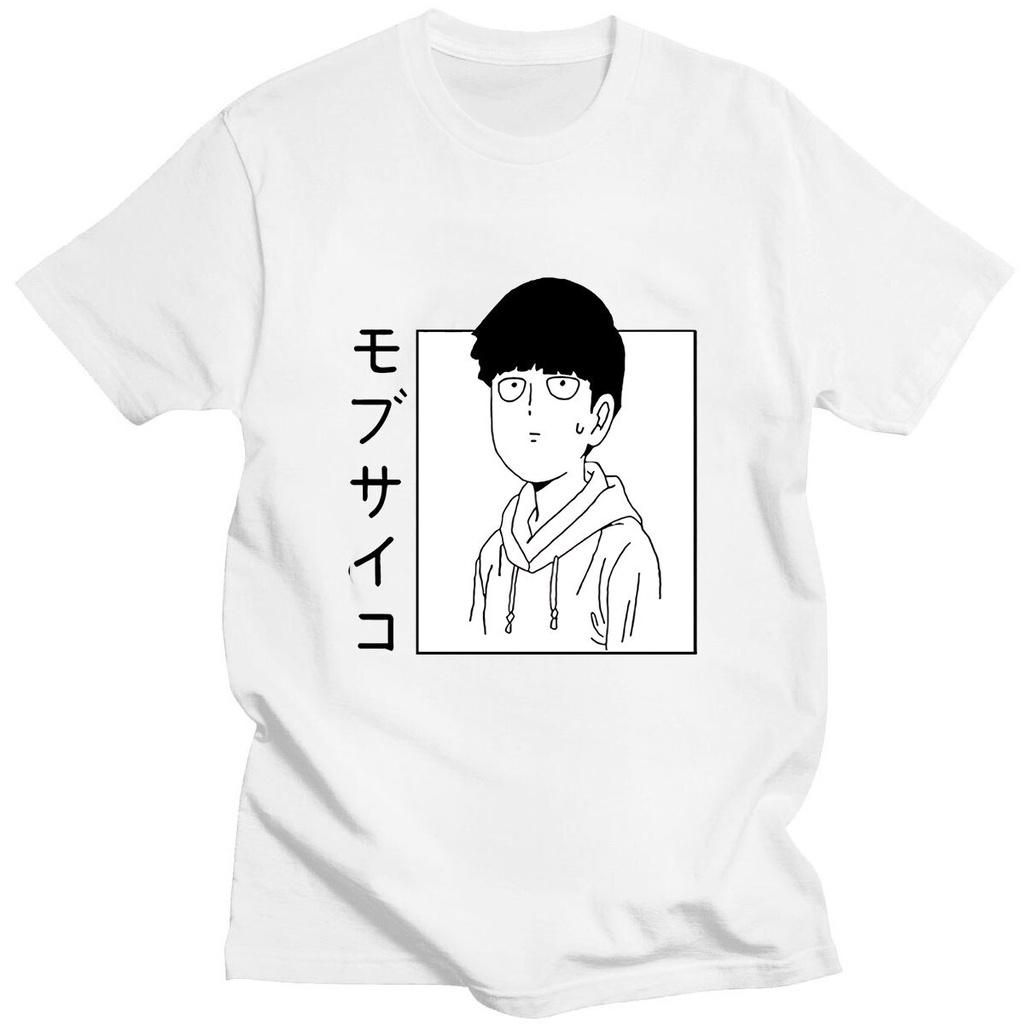 เสื้อยืด-mob-psycho-100-anime-harajuku-classic-cute-cartoon-print-summer-simple-short-sleeved-loose-couples-t-shirt