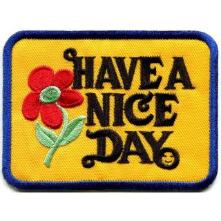 แผ่นป้าย have a nice day 70 s slogan สไตล์ฮิปปี้สําหรับปักเสื้อแจ็คเก็ตกระเป๋าเป้สะพายหลัง