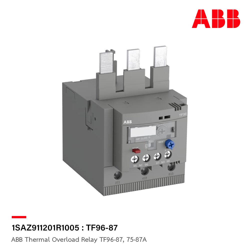 abb-thermal-overload-relay-tf96-87-75-87a-tf96-87-1saz911201r1005-เอบีบี-โอเวอร์โหลดรีเลย์