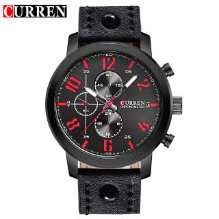 Top Brand Luxury CURREN Casual Sports Watch Leather Strap Mens Wrist Watch Quartz Male Clock Masculino Hombre