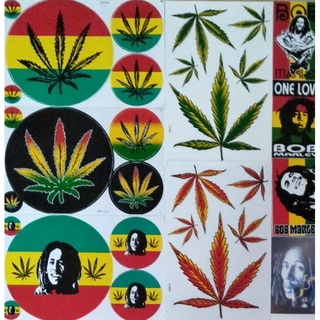 สติ๊กเกอร์แต่งรถ ลายใบกัญชา #สติ๊กเกอร์แต่งรถ Bob Marley