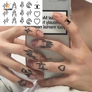 สติกเกอร์รอยสักชั่วคราว แบบชั่วคราว กันน้ํา ลายดอกไม้หน้ายิ้ม สไตล์เกาหลี สําหรับตกแต่งร่างกาย