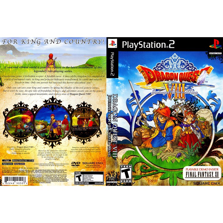 DRAGON QUEST 8 [PS2 US DVD5 2 Discs] Shopee Thailand