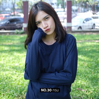 เสื้อยืดเปล่า แขนยาว สีพื้น (SET1) Long Sleeve T-Shirt