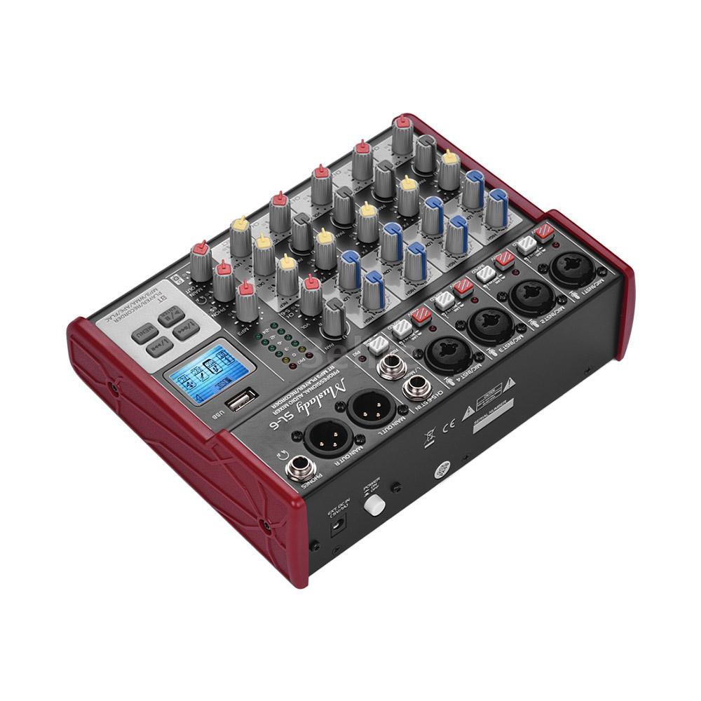 muslady-เครื่องเล่นเพลงแบบพกพา-sl-6-เครื่องมิกซ์เพลง-6-channel-2-band-eq-built-in-48v-phantom-power