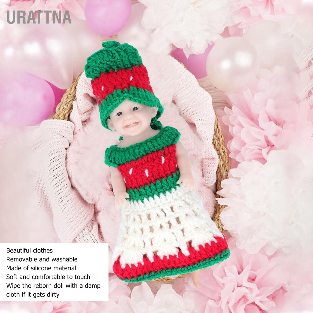 urattna-ตุ๊กตาเด็กแรกเกิด-เสมือนจริง-ซิลิโคน-ขนาด-6-นิ้ว-พร้อมเสื้อกันหนาว-ของขวัญวันเกิด-สําหรับเด็กผู้หญิง