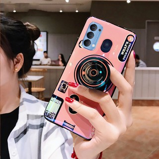 เคสโทรศัพท์ OPPO Reno 4 Pro 5G Reno4 New 2020 Casing Silicone Cute Fashion Camera Stand Holder Back Cover Soft Phone Case