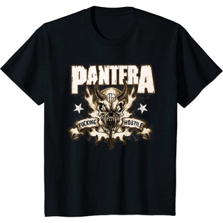 คอลูกเรือเสื้อยืดคอกลมเสื้อยืดแขนสั้น พิมพ์ลายหัวกะโหลก Pantera Official Hostile คุณภาพสูง แฟชั่นฤดูร้อน สําหรับผู้หญิงผ