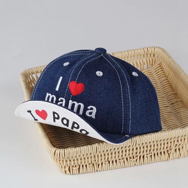 หมวกแก็ปเด็ก-ยีนส์ผ้านิ่ม-i-mama-i-papa