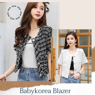 ภาพหน้าปกสินค้าBabykorea Blazer wเสื้อคลุมผ้าทวีส ตารางน่ารักใส่ได้2แบบ สุภาพงานแบรนด์ป้าย ที่เกี่ยวข้อง