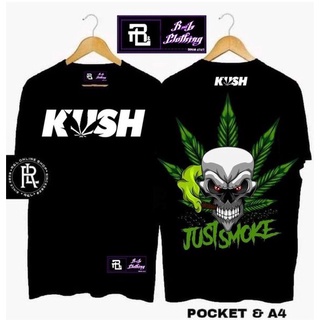 KUSH สตรีทแวร์แขนสั้นเสื้อยืดฮิปฮอป Unisex ไฮสตรีทแฟชั่นผ้าฝ้ายเสื้อยืด KUSH 5*t