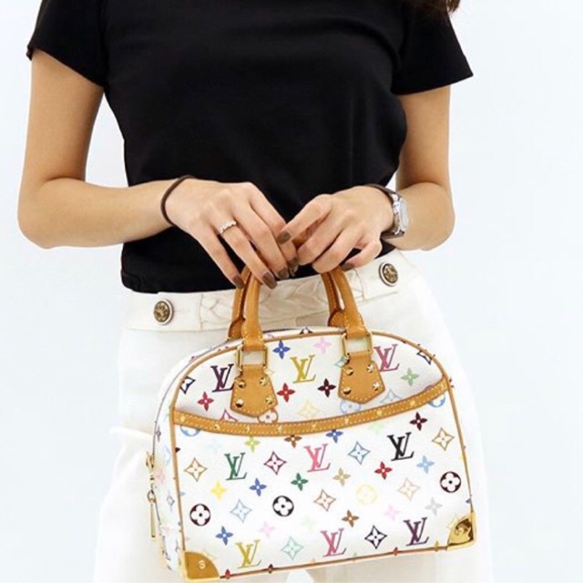 Vintage Louis Vuitton White Multicolor Monogram Mini Shoulder Bag –  Treasures of NYC