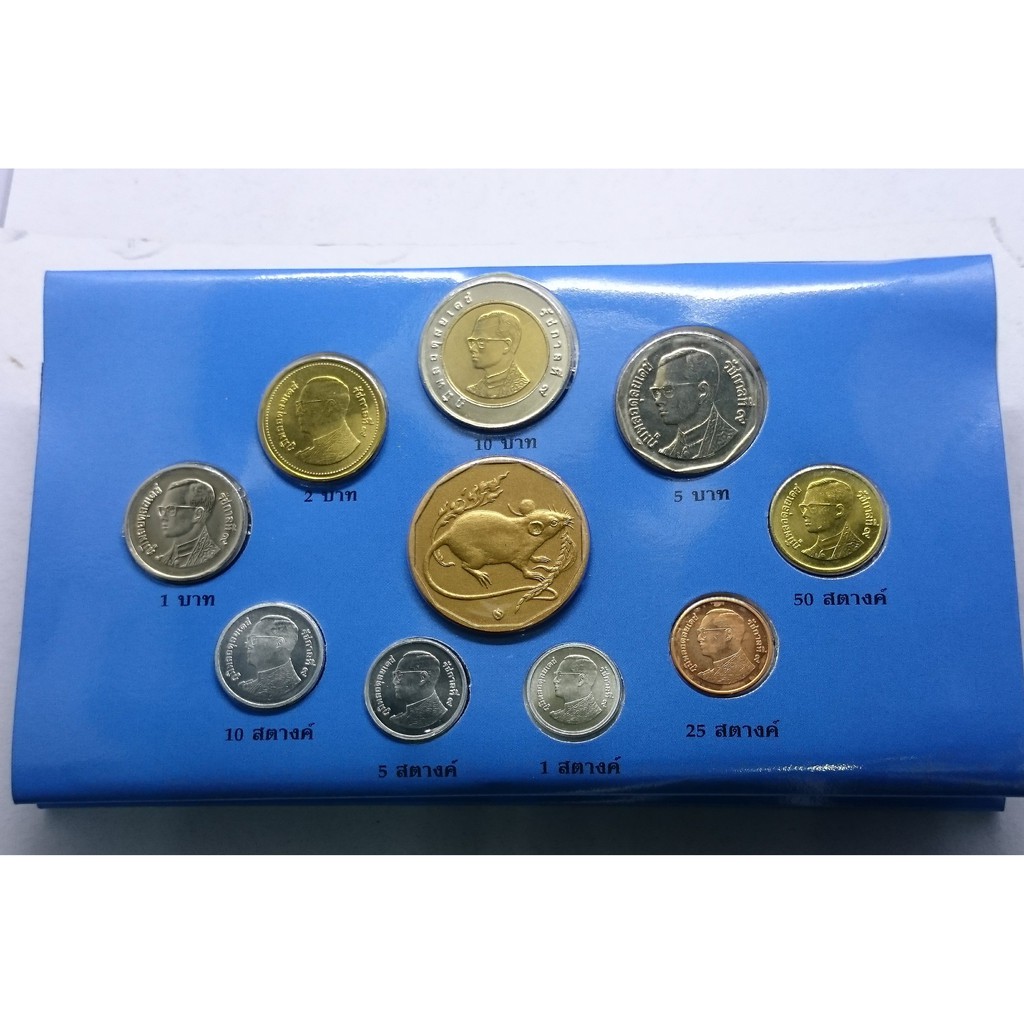 เหรียญ-แผงเหรียญ-เหรียญนักษัตร-หมุนเวียน-สมัย-ร9-รัชกาลที่9-ครบชุด-ปี-2551-ปีชวด