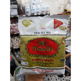 ชาตรามือ ชาผง ชาทองตรามือ(แดง) ชาคัดพิเศษ400g