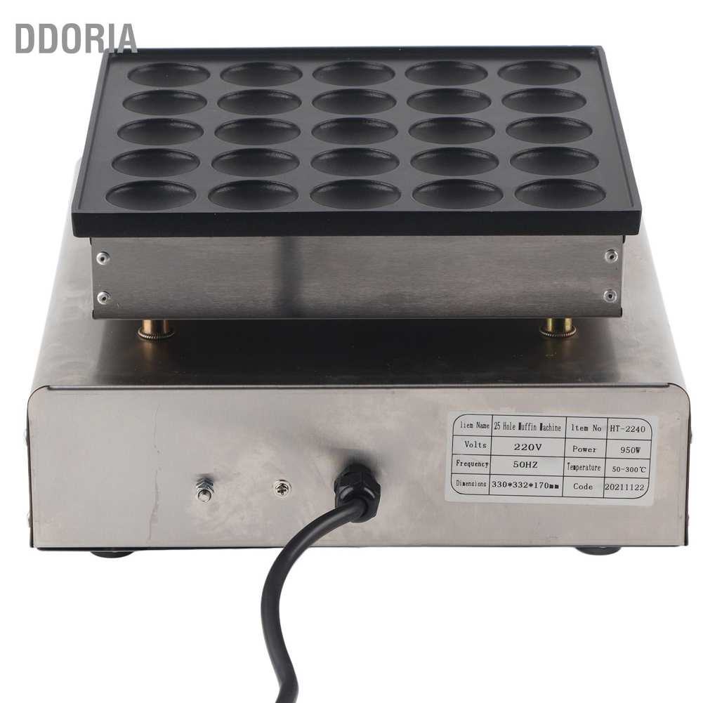 ddoria-เครื่องทําวาฟเฟิลไฟฟ้า-สามารถทำมัฟฟิน-แพนเค้กได้-25-หลุม-950w