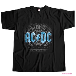 เสื้อยืดผู้ชาย เสื้อยืด Acdc Black Ice Album S-5XL