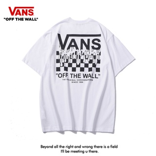 [S-5XL] Vans เสื้อยืดคอกลม แขนสั้น ทรงหลวม สไตล์สปอร์ต แฟชั่นฤดูร้อน สําหรับผู้ชาย และผู้หญิง