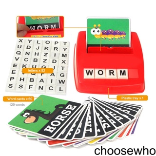 [CHOO] Baby Learning Toys English Alphabet Letters Spelling Cards Kids Educational Literacy Toy Word Game Card for Kids