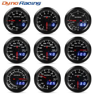 Dynoracing อุณหภูมิของน้ำแรงดันน้ำมันโวลต์มิเตอร์อากาศเชื้อเพลิงมาตรวัดรอบรถ 2นิ้ว 52 มม. 7 สี Led มาตรวัดรถยนต์