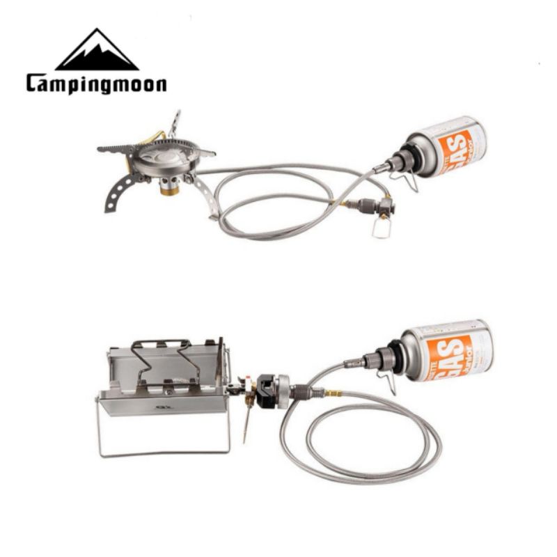 สายต่อแก๊ส-campingmoon-z17-ถักอลูมิเนียมอย่างดี-ทนทาน-หุ้มทองเหลือง