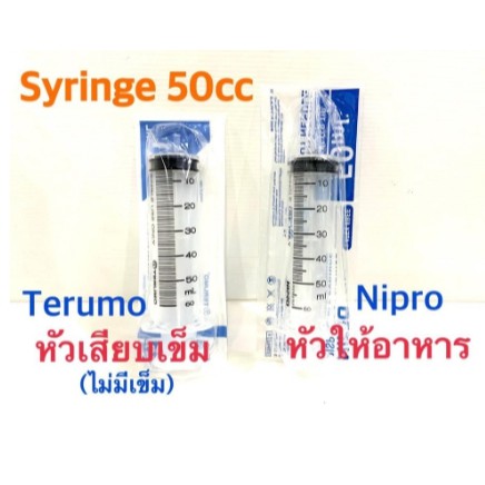 syring-plastic-ยี่ห้อ-nipro-ขนาด-50ml-มี-2-แบบ-หัวเสียบเข็ม-และแบบหัวให้อาหาร