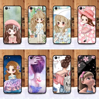 เคส Vivo Y81 / Y81i ใช้เคสเดียวกัน ลายการ์ตูนผู้หญิง ขอบนิ่มหลังแข็ง เคสมือถือ เคสโทรศัพท์ Case เคส TPU ขอบนิ่มหลังแข็ง