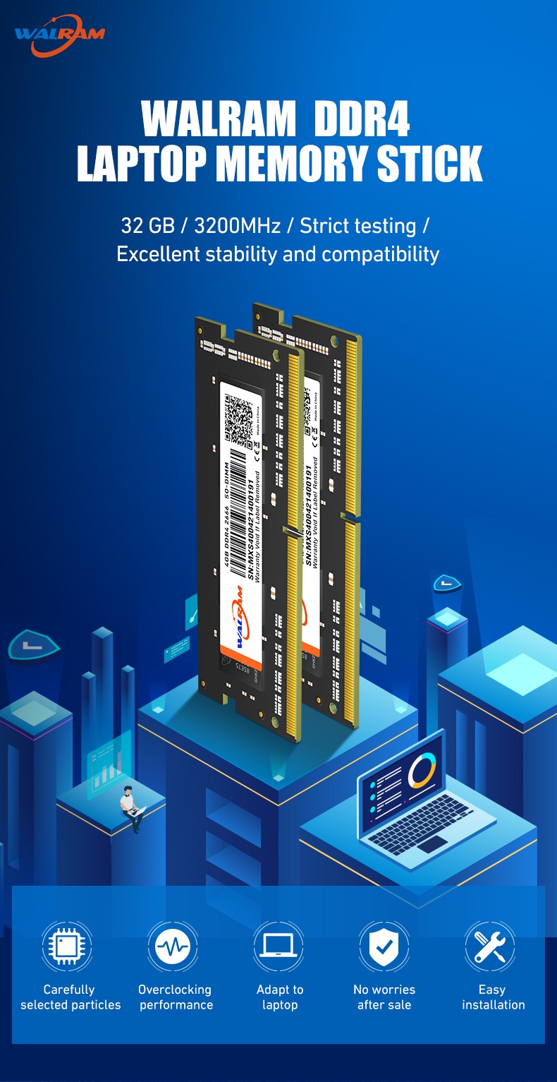 Walram หน่วยความจําแล็ปท็อป โน้ตบุ๊ก DDR4 8GB 4GB 2400Mhz 2133 2666Mhz ...
