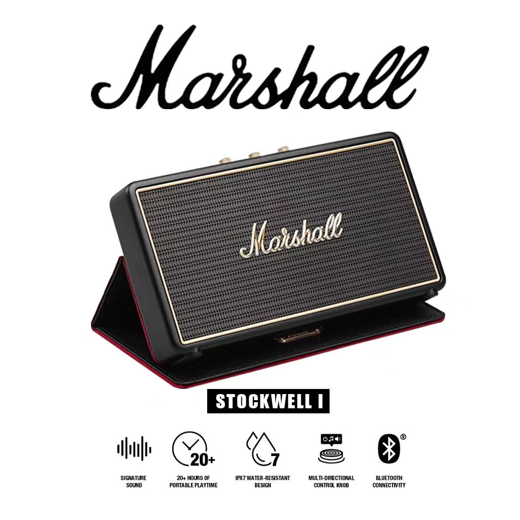 ภาพหน้าปกสินค้ามาร์แชลลำโพงสะดวกMarshallMARSHALL StockwellRock Bass Portable Retro Wireless Bluetooth Speaker Sound OriginalStockwellGe จากร้าน harman.mall บน Shopee