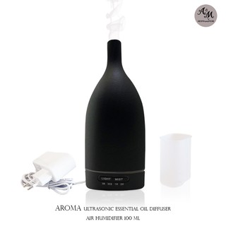 Aroma&amp;more  เครื่องพ่นไอน้ำอโรมา เซรามิคสีดำเคลือบ / Ultrasonic Aroma Diffuser  in black ceramic -100ML