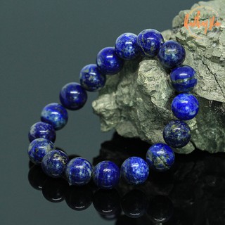 หินลาพิส ลาซูลี หินแท้ 100% ขนาด 12 มิล Lapis Lazuli กำไลหินมงคล หินมนตรา หินสีน้ำเงิน by.ออมทอง