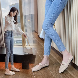 ภาพขนาดย่อของภาพหน้าปกสินค้าฤดูใบไม้ร่วง 2020 ใหม่อังกฤษรองเท้าหนังขนาดเล็กส้นแบนเงาเดียวรองเท้าผู้หญิงรองเท้าเดียว จากร้าน the_nekos.store บน Shopee