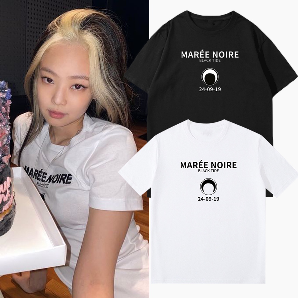 เสื้อยืดสกรีนแบรนด์ MARINE SERRE (S - 3XL) (๋JENNIE BLACKPINK) 4SYJ ...