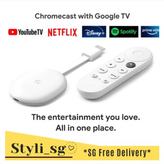 สินค้า 【พรีออเตอร์】Chromecast 2020 with Google TV 4K Dolby vision , Dolby Atmos สีขาว รับประกัน1ปี โค้ดCOCODTWRF