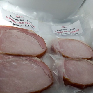 TGM 4 slice of Gammon loin / 4 Scheiben Kassler 4x100 gram เยรามันคุ๊าสเลอร์สเต็กส์