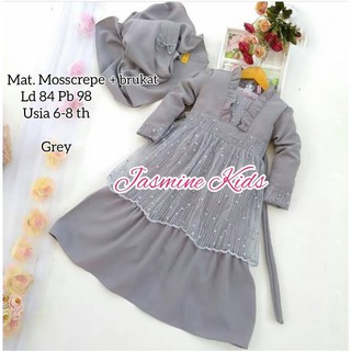 เสื้อผ้าเด็กผู้หญิง 6-8 ปี JASMINE SYARI KIDS ชุดฮิญาบเด็กล่าสุด