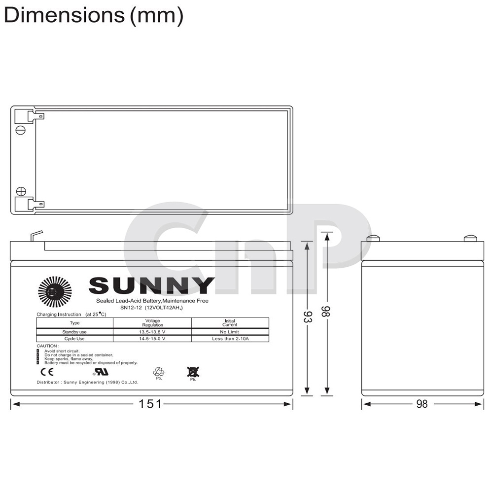 sunny-แบตเตอร์รี่แห้ง-battery-12v-12ah-รุ่น-sn12-12