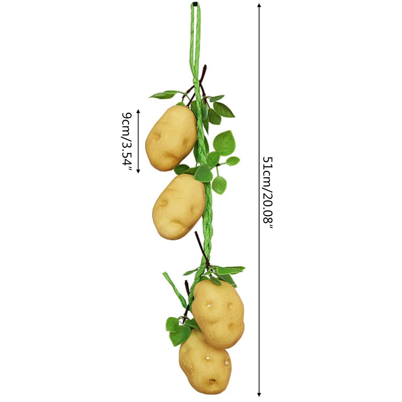 sta-ประดิษฐ์ผักปลอมมันฝรั่งสตริงแขวนจี้ตกแต่งแสดง