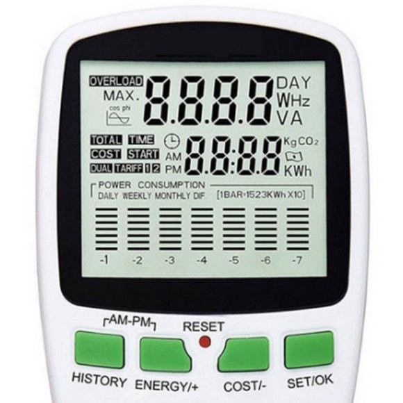 ปลั๊กมิเตอร์-วัดกระแส-แรงดัน-กำลังไฟฟ้า-แปลงเป็นค่าไฟ-digital-lcd-energy-meter-watt-meter-electricity-power-measure