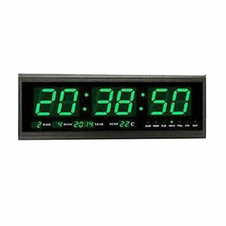 นาฬิกาดิจิตอล LED DIGITAL CLOCK แขวนติดผนัง 48 x 18.2 x 4.8 CM รุ่น 4819 ตัวเลขสีเขียว