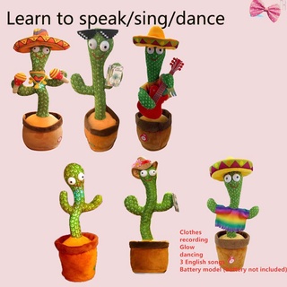 ♚♘▤Ready Stock Tiktok Dancing Cactus Toy Dancing Cactus Plush Shake Toy Dancing Plant Toy Toy Plush Doll Cactus Tiktok /